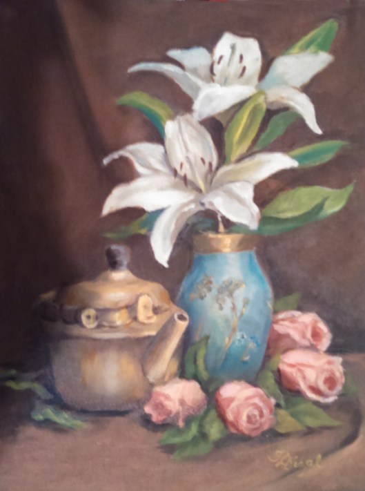 This is a still life set up that I painted during a workshop with Adam Clague. He is such a good artist and instructor. He is a joy to work with.